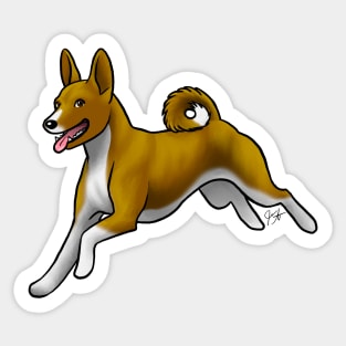 Dog - Basenji - Chestnut Sticker